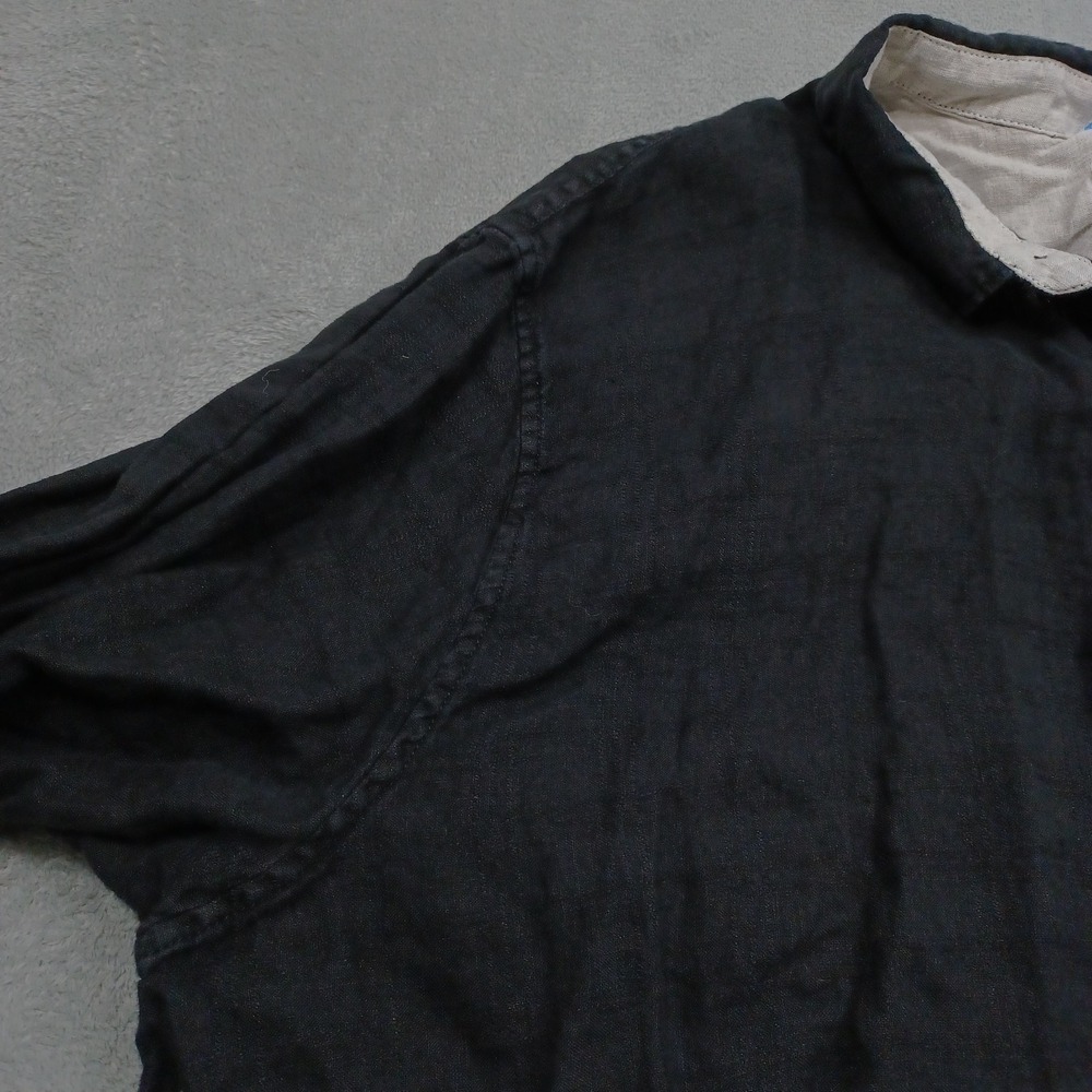 Tommy Bahama Shirt Mens 2XL Black Button Up Linen Preppy Long Sleeve Casual - Picture 2 of 8